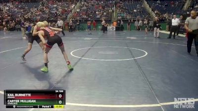 3A 106 lbs Cons. Round 1 - Carter Mulligan, Havelock vs Kail Burnette, Pisgah