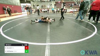 54-58 lbs Rr Rnd 4 - Dash Durant, Pin-King All Stars vs Hayden Williams, Locust Grove Youth Wrestling