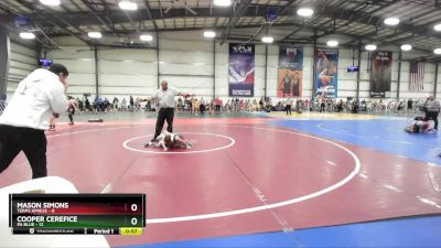 56 lbs Rd# 4- 2:00pm Friday Final Pool - Mason Simons, Terps XPress vs Cooper Cerefice, PA Blue