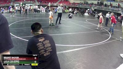 85 lbs 5th Place Match - Brandt Backer, Sutherland Youth Wrestling Club vs Lucas Saladino, Beatrice Wrestling Club