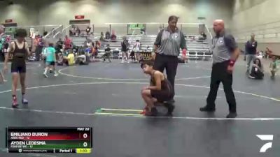 96 lbs Finals (8 Team) - Ayden Ledesma, Foxfire WC vs Emiliano Duron, Ares Red