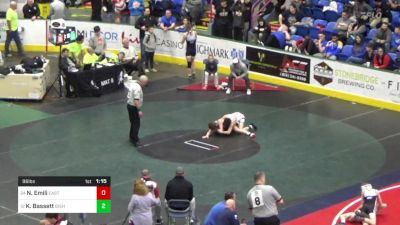 96 lbs Semifinal - Nico Emili, Easton vs Keegan Bassett, Bishop McCort