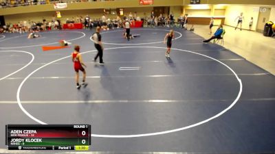 76 lbs Round 1 (4 Team) - Jordy Klocek, NRHEG vs Aden Czepa, New Prague