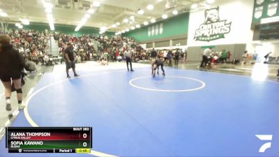 101 lbs Cons. Round 3 - Alana Thompson, Citrus Valley vs Sofia Kawano, Buena