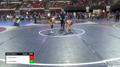 100 lbs Cons. Round 4 - Jaxton Crowley, Cut Bank vs Isaac Kosmann, Cody Wrestling Club