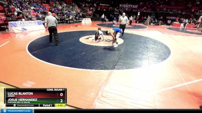 1A 175 lbs Cons. Round 1 - Lucas Blanton, Amboy vs Josue Hernandez, Chicago (De La Salle)