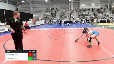 70 lbs Rr Rnd 3 - Marino Pawlos, TNWC Sneak Attack vs Bronx Allison, Midwest Monsters