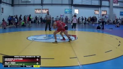 106 lbs Semifinal - Jackson D`Ettore, Darkhorse vs Riley Keen, Lexington Wrestling Club