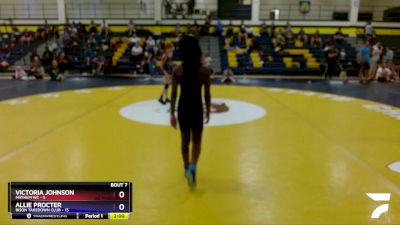 70 lbs Round 3 (6 Team) - Victoria Johnson, Mayhem WC vs Allie Procter, Bison Takedown Club