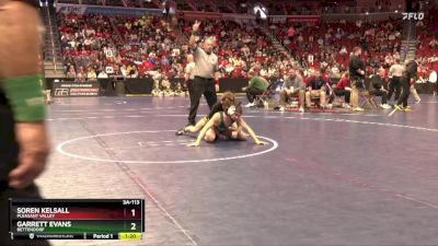 3A-113 lbs Cons. Round 2 - Garrett Evans, Bettendorf vs Soren Kelsall, Pleasant Valley