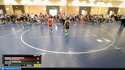 67 lbs Champ. Round 1 - Bodee Markworth, Delta Wrestling Club vs Kyler Robinson, Shootbox