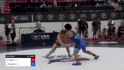 61 kg Rnd Of 128 - Garrett Totten, Shore Thing Wrestling Club vs Isaac Sheehan, North Carolina