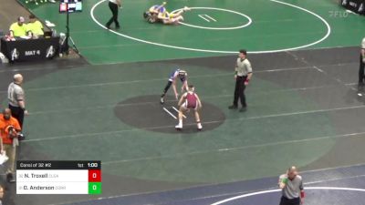 110 lbs Consi Of 32 #2 - Noah Troxell, Clearfield vs Owen Anderson, Corry