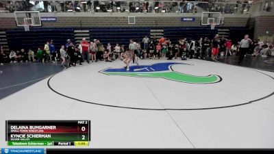 85 lbs Quarterfinal - Delaina Bumgarner, Small Town Wrestling vs Kyncie Schierman, Silver Valley