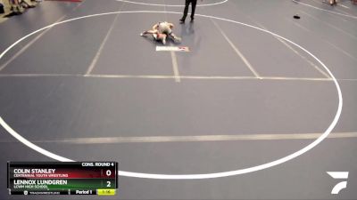 84 lbs Cons. Round 4 - Colin Stanley, Centennial Youth Wrestling vs Lennox Lundgren, LCWM High School