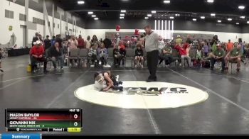 65 lbs Round 1 (8 Team) - Mason Baylor, Legacy National vs Giovanni Nix, Death Squad Wrest (IN)
