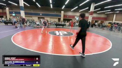 132 lbs Semifinal - Anna Vogt, Boneyard Wrestling Academy vs Samara Burroughs, Ground Up USA