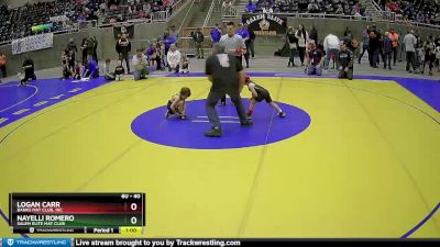 40 lbs Champ. Round 1 - Logan Carr, Banks Mat Club, Inc vs Nayelli Romero, Salem Elite Mat Club