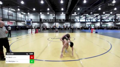 118A lbs Quarterfinal - Antonio Boni, Quest/central Valley Hs vs Davis Motyka, X-calibur