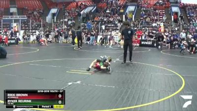 37 lbs 7th Place Match - Ryker Reurink, TK WC vs Rikki Brown, Allendale