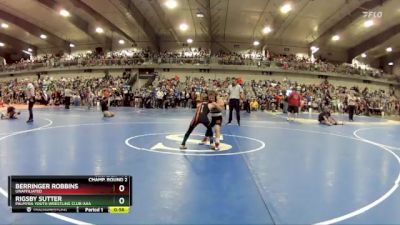 70 lbs Champ. Round 2 - Rigsby Sutter, Palmyra Youth Wrestling Club-AAA vs Berringer Robbins, Unaffiliated