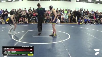 105 lbs Champ. Round 1 - Lennon Nesbit, Wayland WC vs Ethan Stahl, Springport Spartans