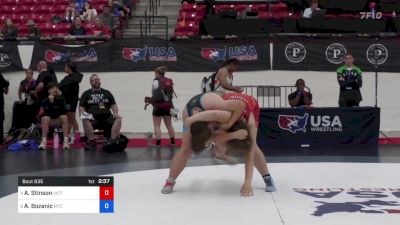 235 lbs 3rd Place - Alexis Stinson, Victory Wrestling vs Anna Bozanic, Mtc - Mantanona Training Center