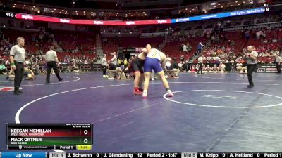 1A-285 lbs Quarterfinal - Mack Ortner, Don Bosco vs Keegan McMillan, West Sioux, Hawarden