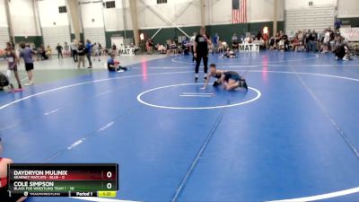 77 lbs Round 1 (8 Team) - Cole Simpson, Black Fox Wrestling Team 1 vs Daydryon Mulinix, Kearney Matcats - Blue