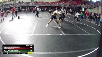 200 lbs Cons. Round 3 - William Brondel, Central City Junior Wrestling vs Lincoln Bassinger, Syracuse Mat Club