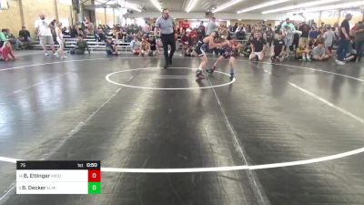 75 lbs Consi Of 8 #2 - Bentley Ettinger, Middleburg vs Blake Decker, Elmira