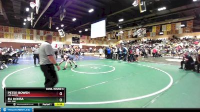 132 lbs Cons. Round 6 - Peter Bowen, Los Gatos vs Eli Honsa, Del Oro