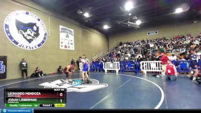 132 lbs Champ. Round 1 - Leonardo Mendoza, Santa Maria vs Josiah Lieberman, Morro Bay