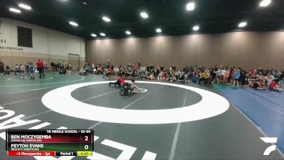 92-95 lbs Round 2 - Peyton Evans, ReZults Wrestling vs Ben Moczygemba, Ohana HQ Wrestling