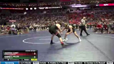 1A-152 lbs Champ. Round 1 - Jackson Carey, Nashua-Plainfield vs Garrett Miller, Wapsie Valley