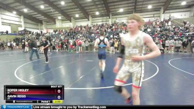 145 lbs Champ. Round 2 - Roper Higley, ID vs Gavin Regis, UT