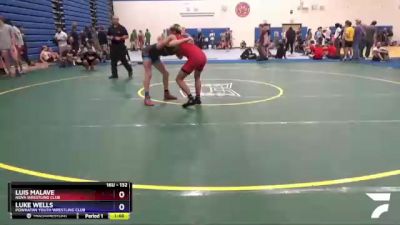 132 lbs Cons. Round 3 - Luis Malave, NOVA Wrestling Club vs Luke Wells, Powhatan Youth Wrestling Club