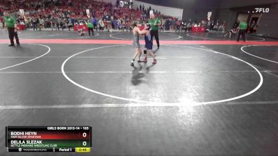 105 lbs Cons. Round 3 - Delila Slezak, Kettle Moraine Wrestling Club vs Bodhi Heyn, MGM Silver Spartans