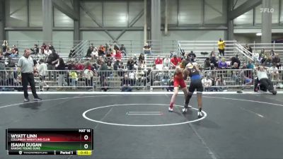 110 lbs Cons. Semi - Isaiah Dugan, Kansas Young Guns vs Wyatt Linn, Columbus Wrestling Club