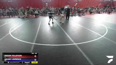 87 lbs Cons. Round 1 - Meison Tollefson, IA vs Brodie Lawrence, MN