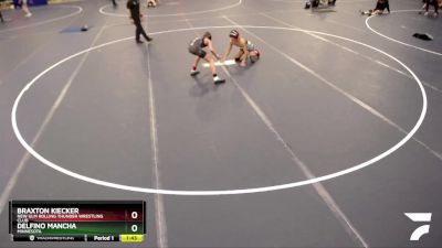 120 lbs Quarterfinal - Delfino Mancha, Minnesota vs Braxton Kiecker, New Ulm Rolling Thunder Wrestling Club