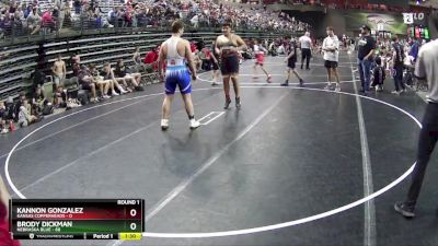 220 lbs Round 1 (6 Team) - Brody Dickman, Nebraska Blue vs Kannon Gonzalez, Kansas Copperheads