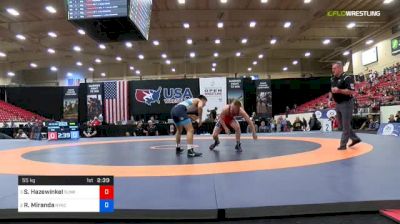 55 kg Semis - Sam Hazewinkel, Sunkist Kids Wrestling Club vs Randon Miranda, NYAC