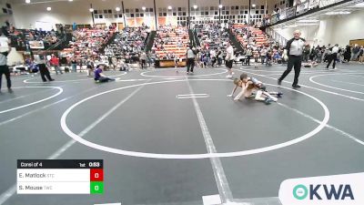 49 lbs Consi Of 4 - Elijah Matlock, Sallisaw Takedown Club vs Skylar Mouse, Tahlequah Wrestling Club