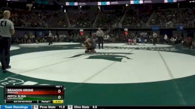 184 lbs Round of 16 - Brandon Krone, Minnesota vs Mitch Sliga, Northwestern