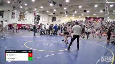 138 lbs Cons. Round 5 - Matthew Siegel, Thousand Oaks vs Daniel Rundle, Ventura