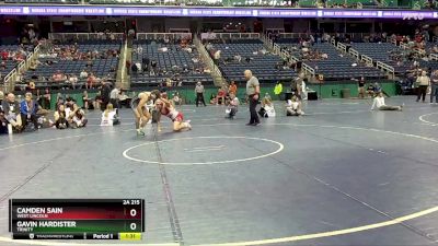 2A 215 lbs Semifinal - Camden Sain, West Lincoln vs Gavin Hardister, Trinity