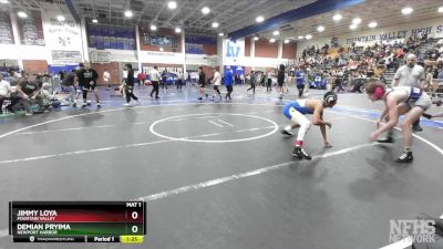 132 lbs Semifinal - Jimmy Loya, Fountain Valley vs Demian Pryima, Newport Harbor