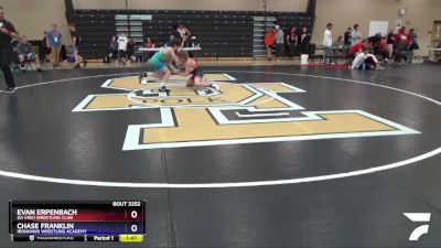 106 lbs Cons. Round 1 - Evan Erpenbach, Da Vinci Wrestling Club vs Chase Franklin, Ironhawk Wrestling Academy