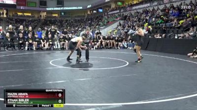 165 lbs Quarterfinal - Mazin Arafa, Southeast Polk vs Ethan Bibler, Waverly-Shell Rock